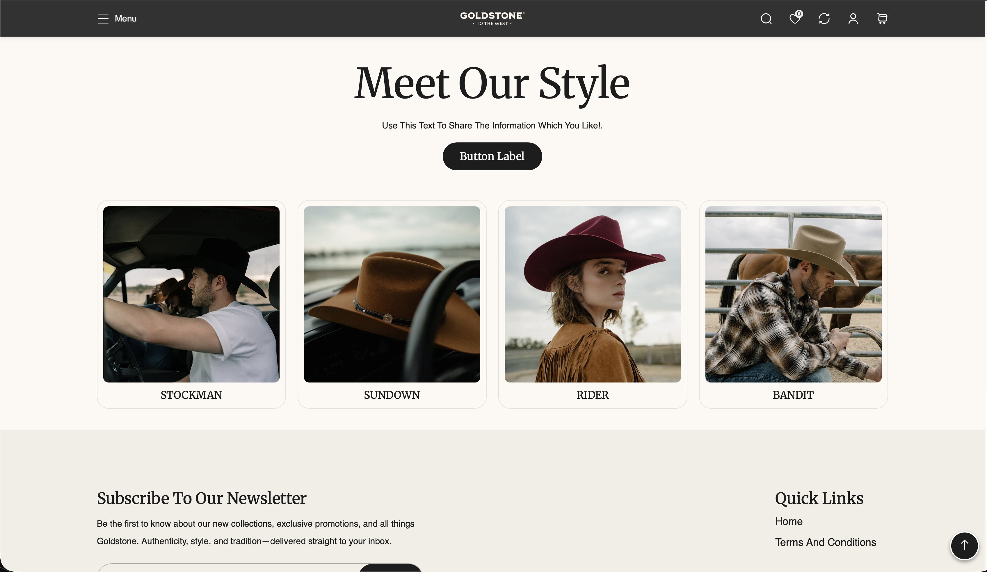 Goldstone — carrito y checkout