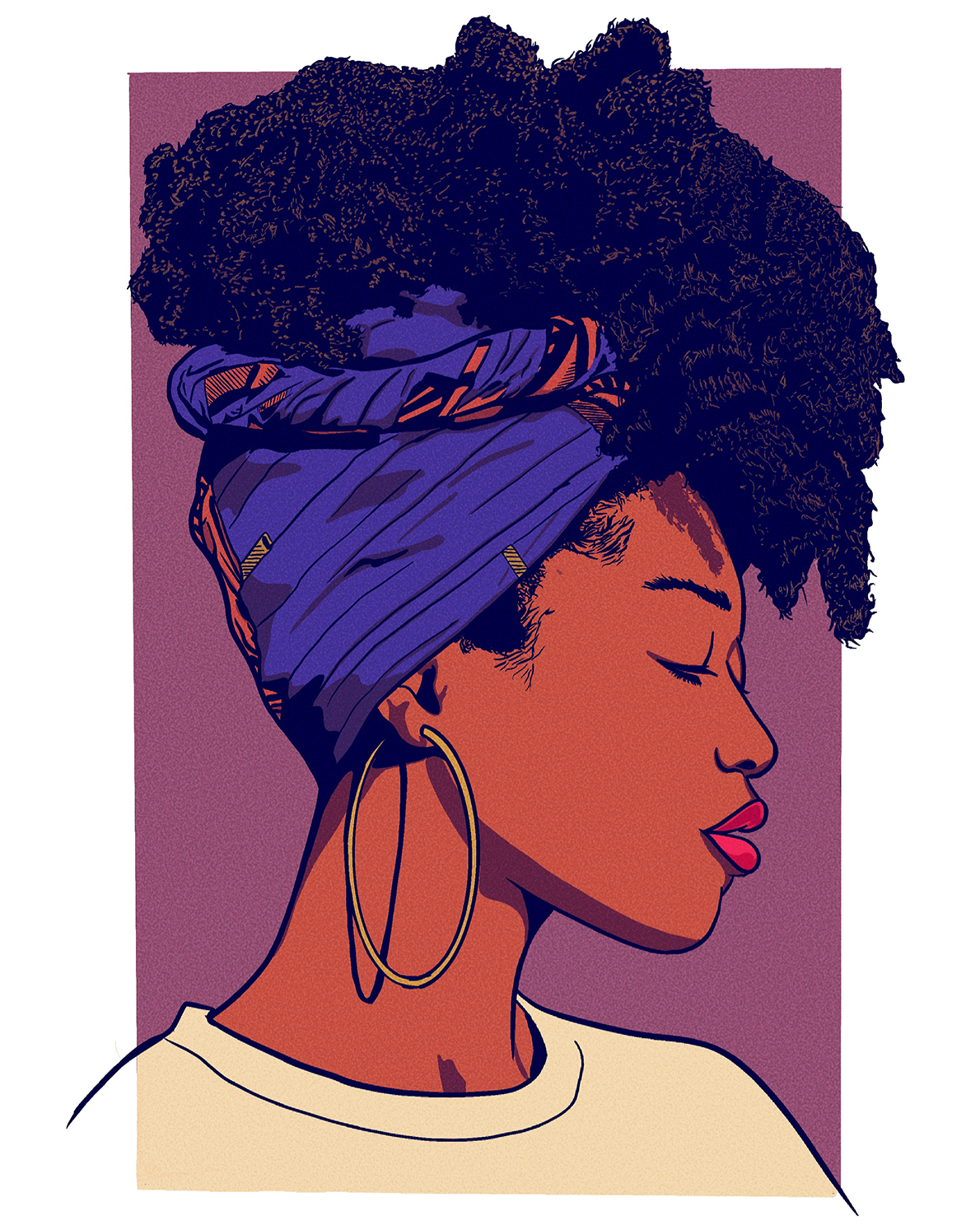 Cool Lady — ilustración en Procreate