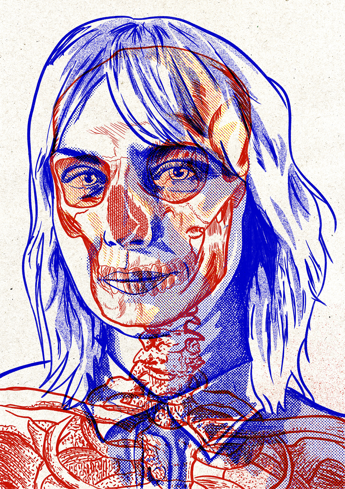 Two Parts — ilustración en Procreate
